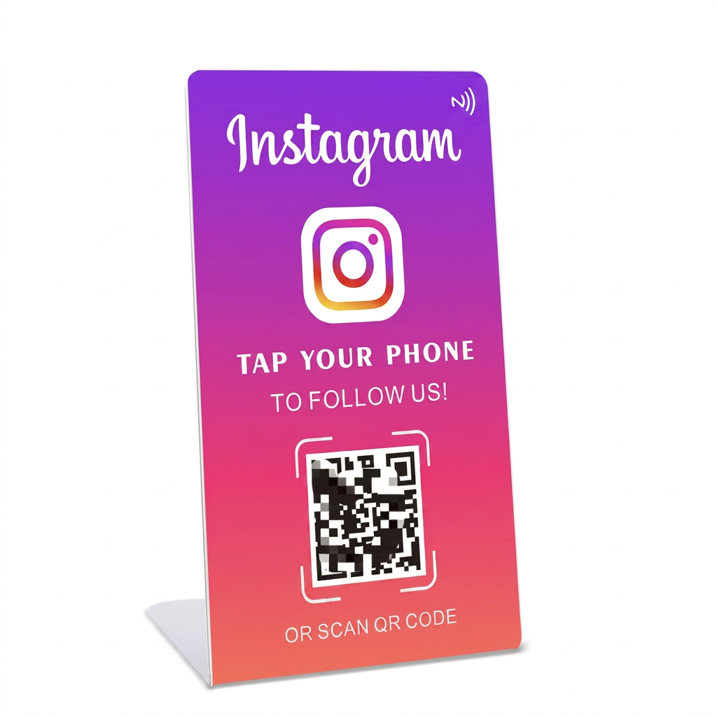 Instagram NFC stalak s QR kodom za praćenje profila